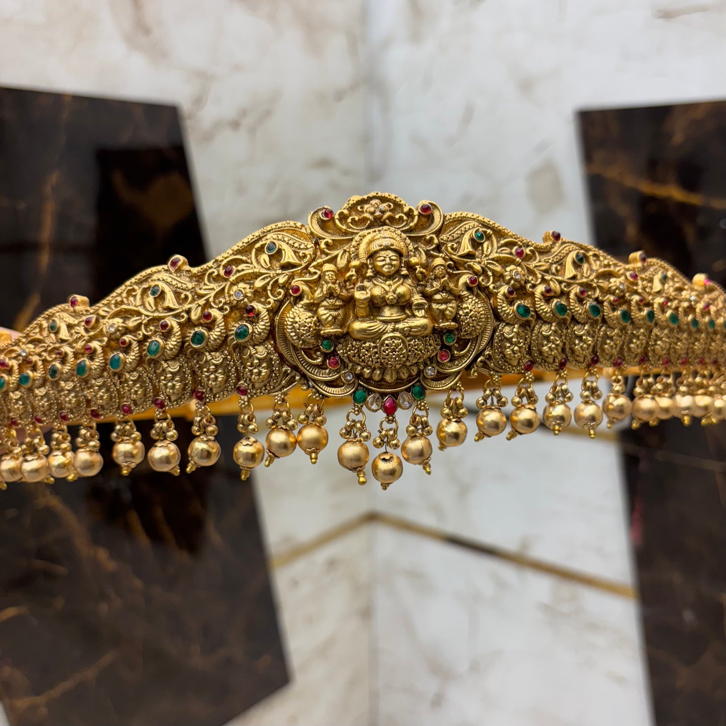 Antique Lakshmi & peacock Heavy Bridal Hipblet