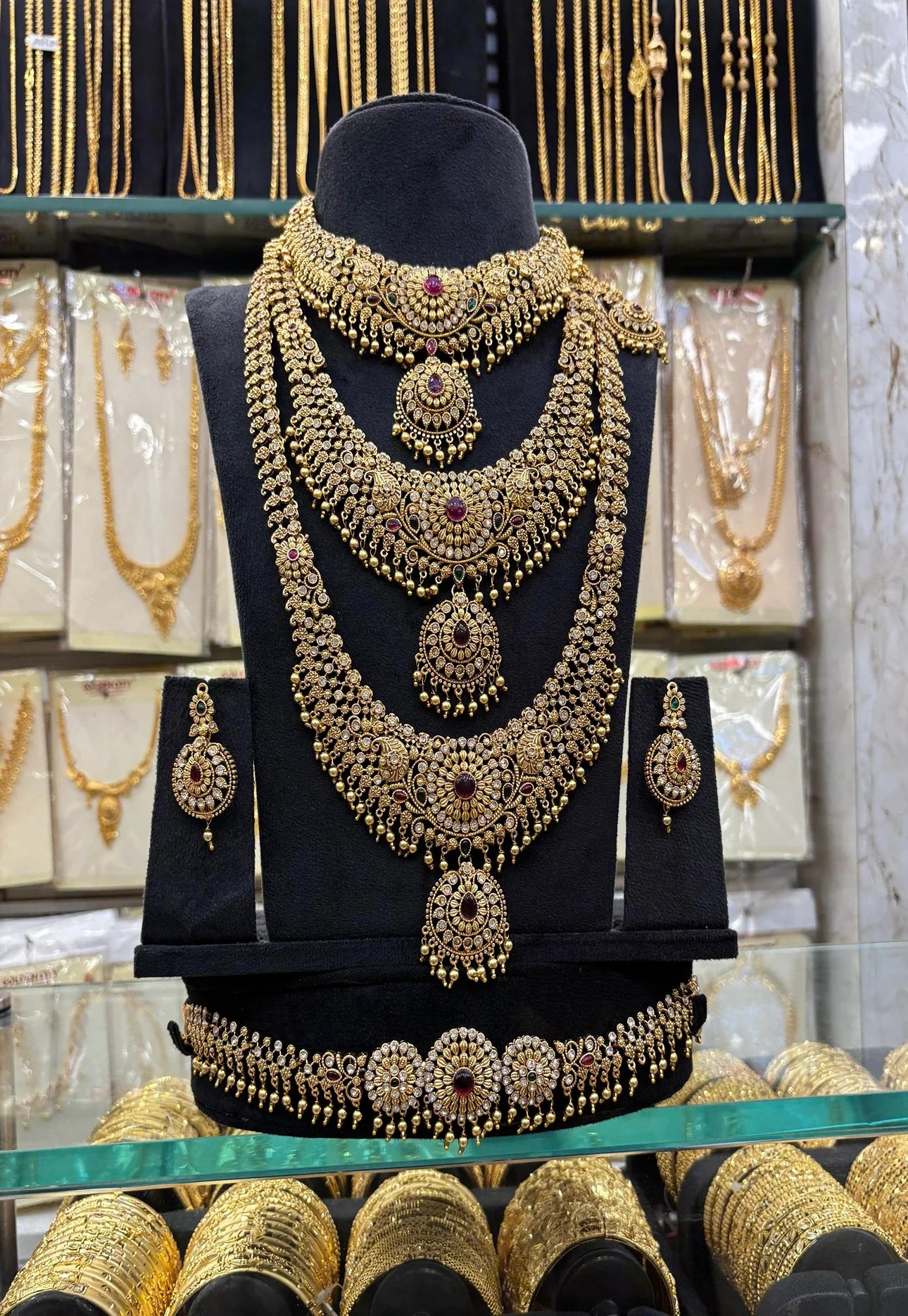 Three Step Gold Beats Bridal Set