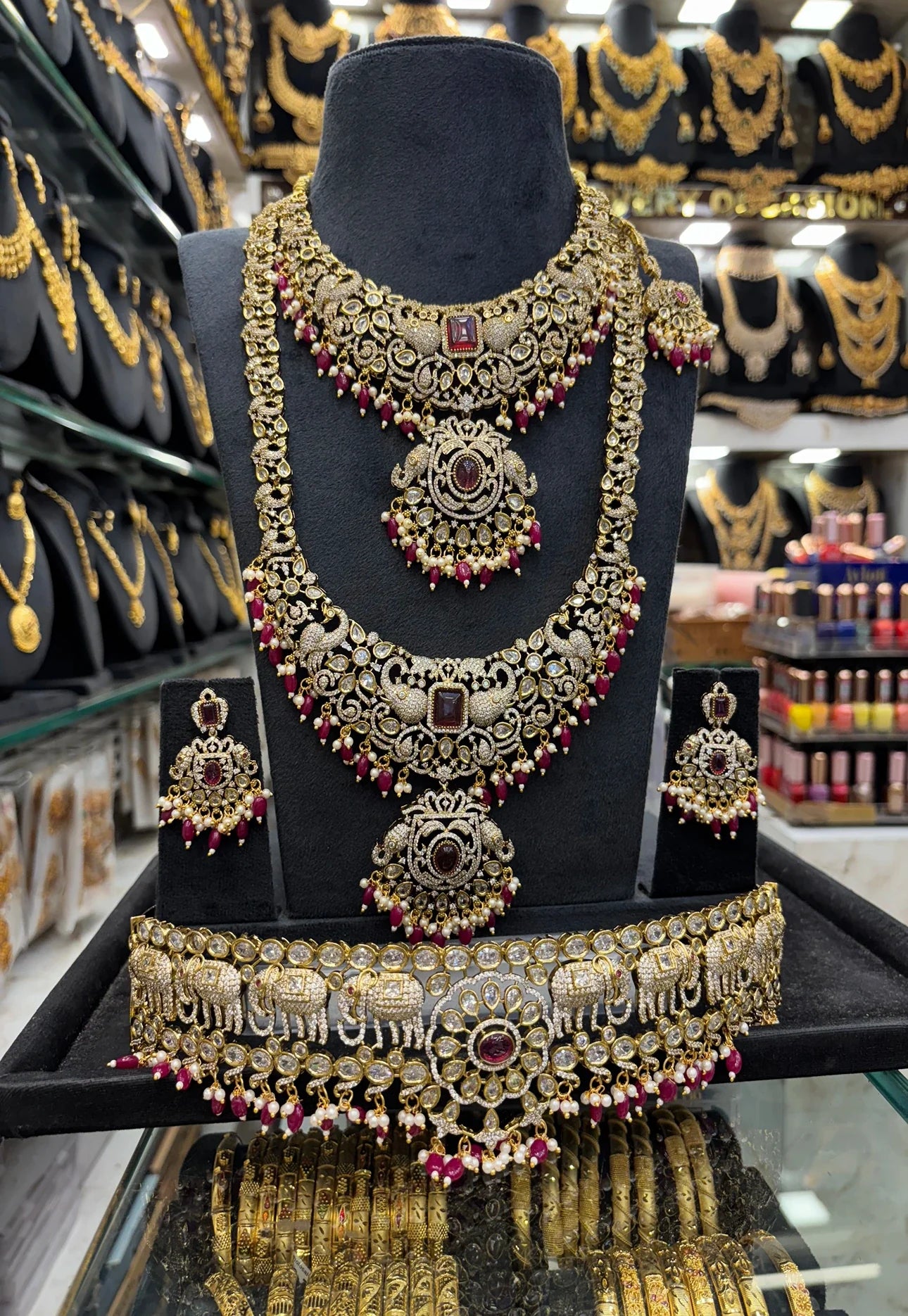 Victorian Bridal Set Red Maroon Beats