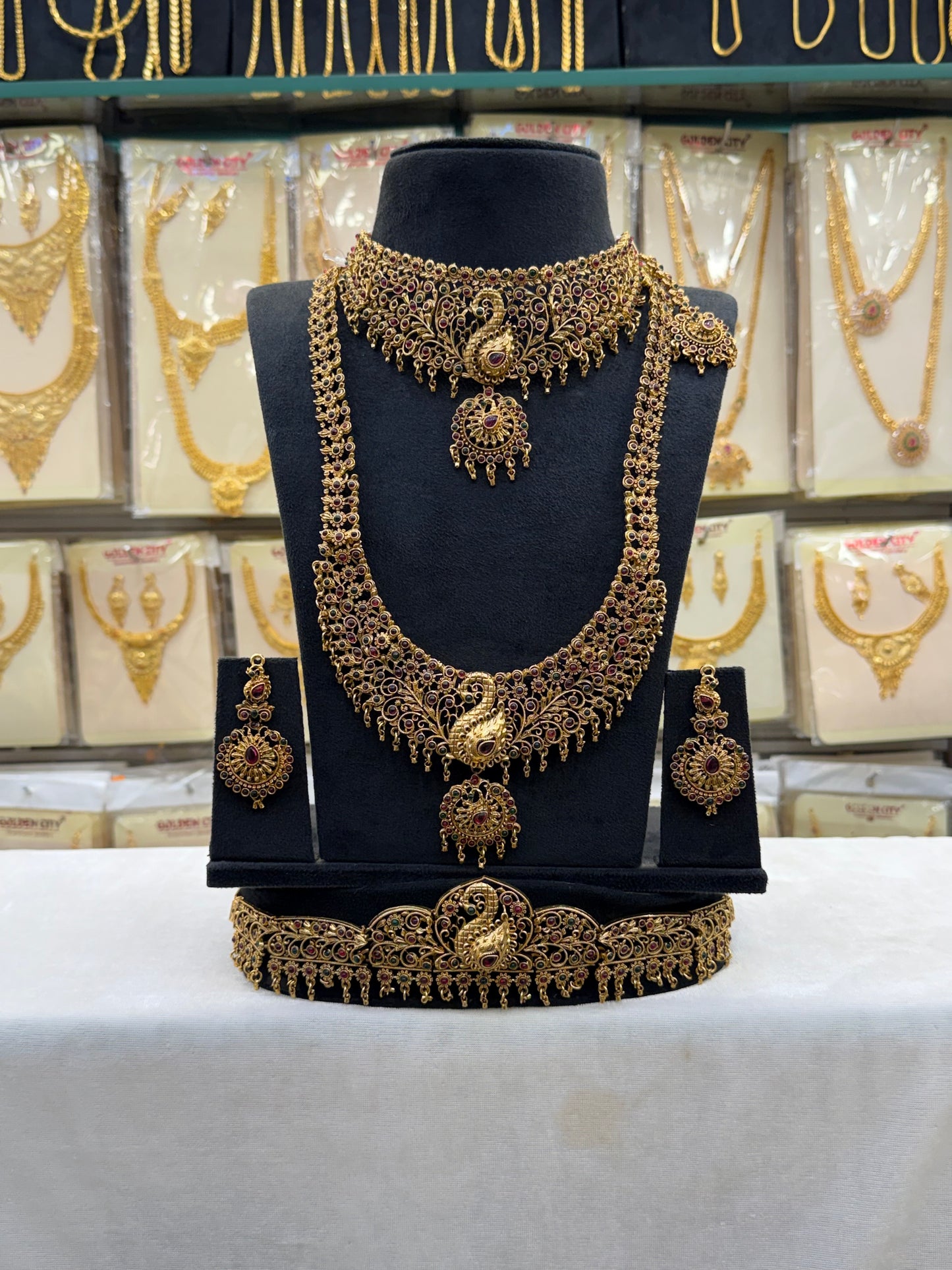 Peacock Choker Bridal Set