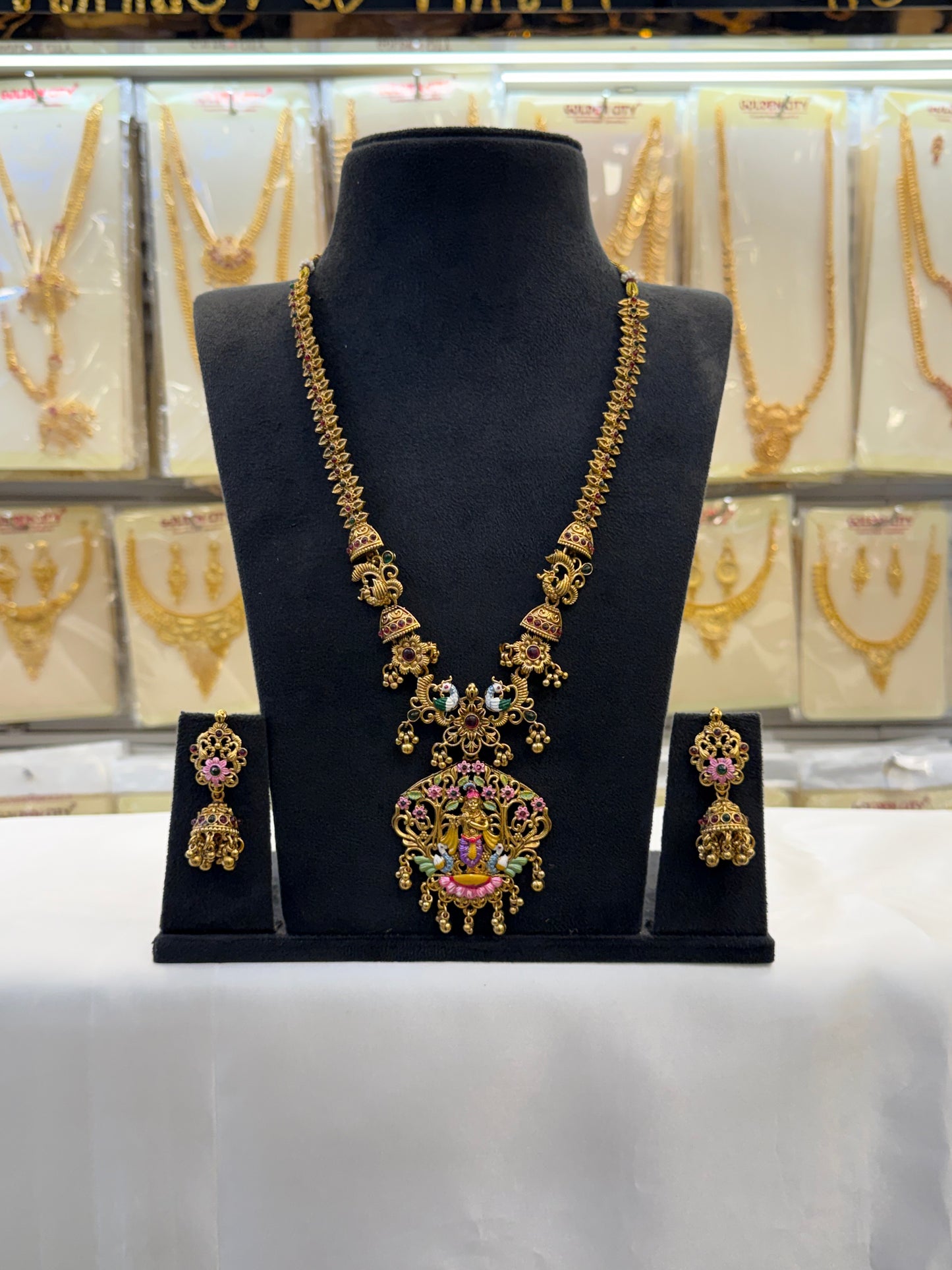 Krishna Enamel Design simple Haram