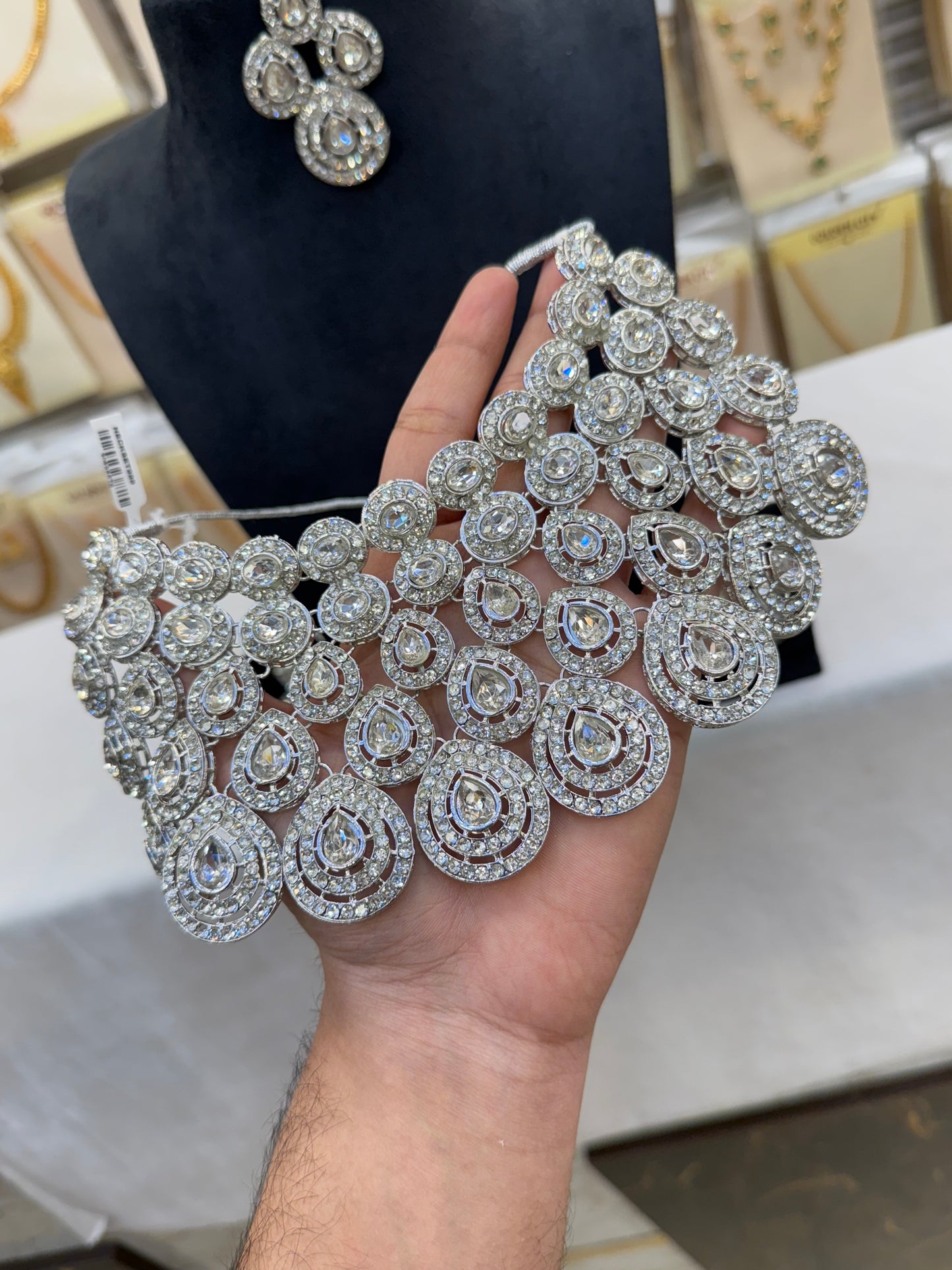 White Kundan stone Necklace