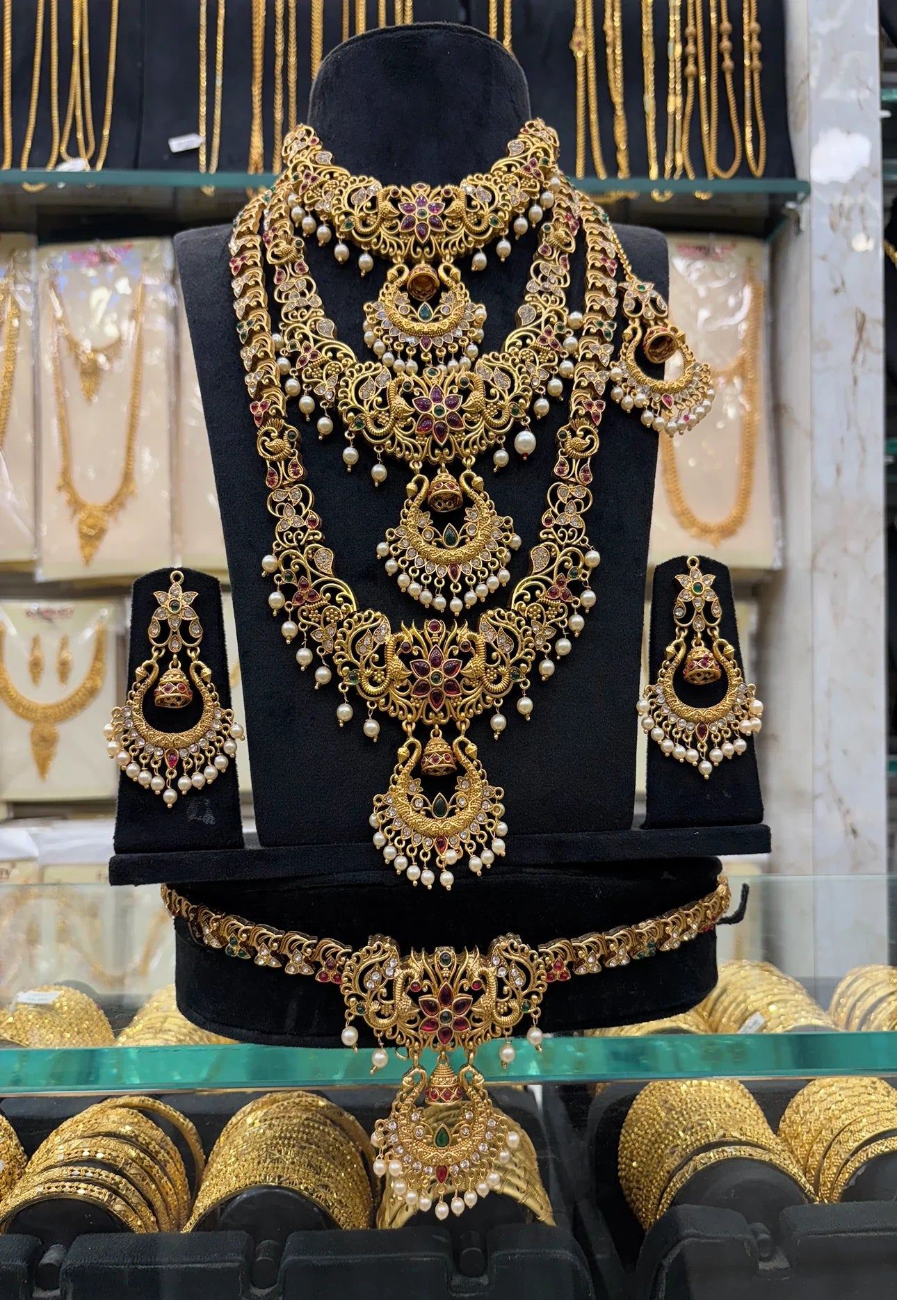 Heavy Stone 3 step Bridal Set
