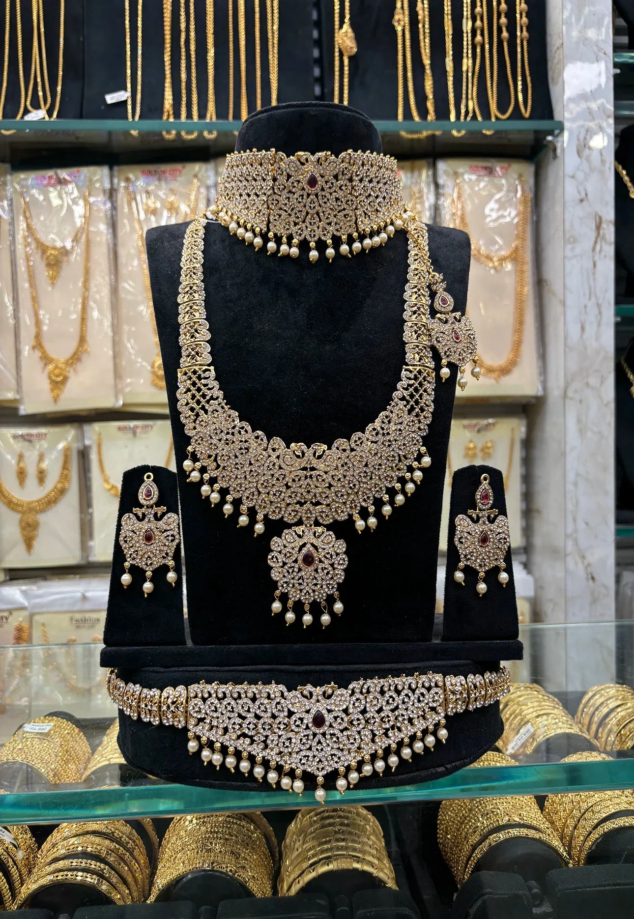 Stone Work Choker Bridal Set