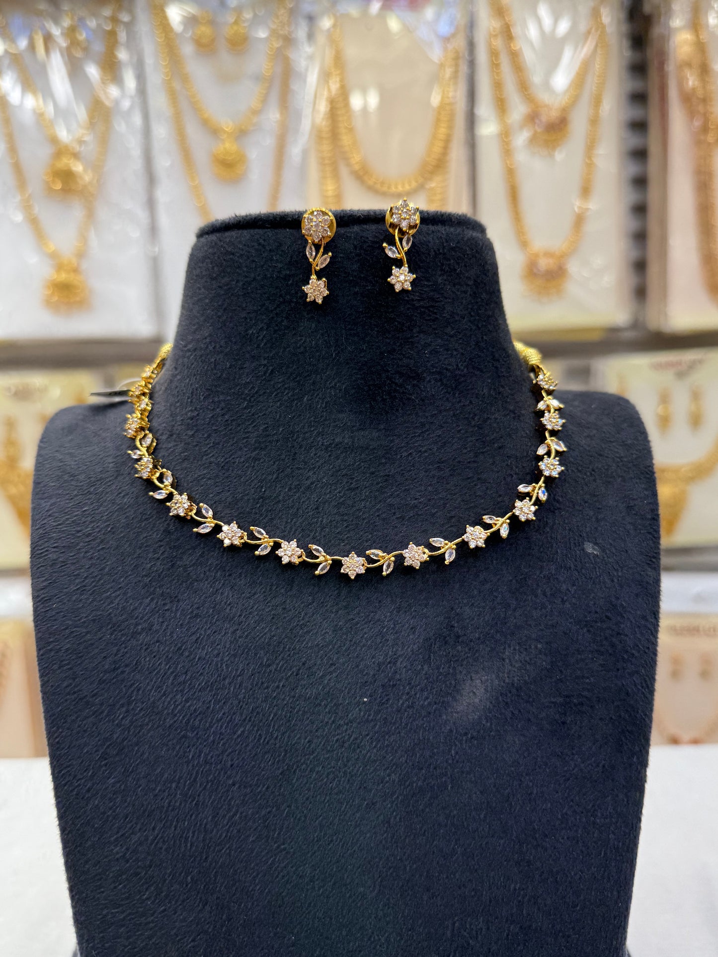 A.D Stone Simple Necklace