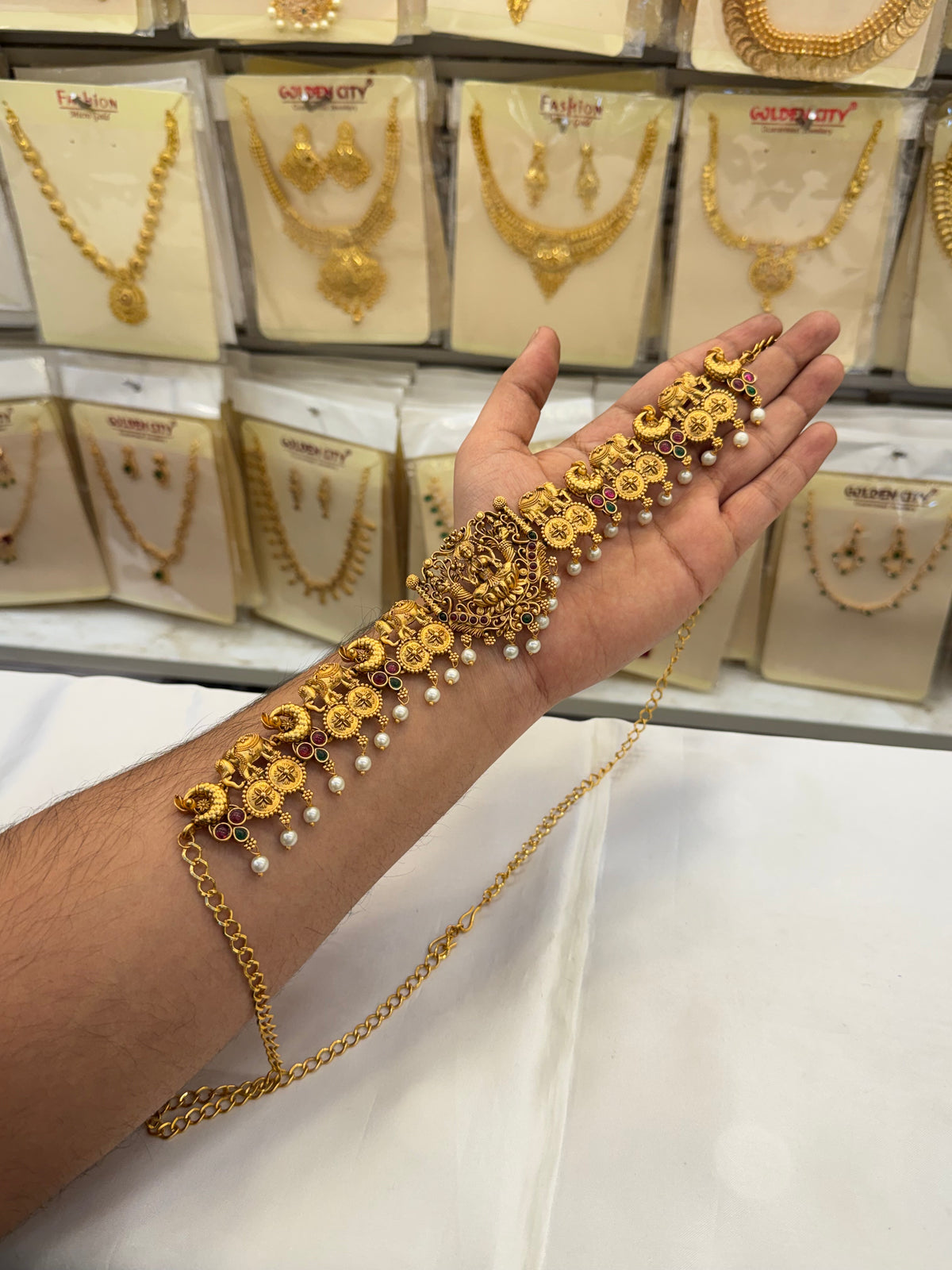 Traditional Coral Beats Hip Chain