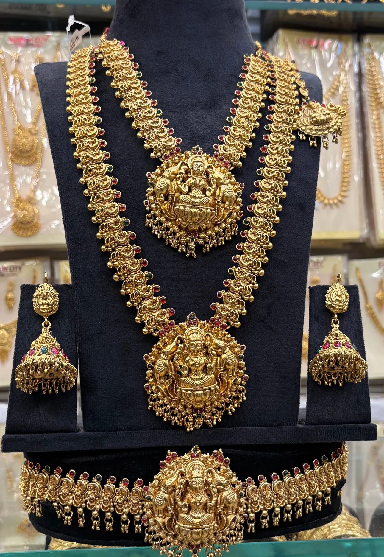 Antique work Laxmi dollar Design Bridal Set