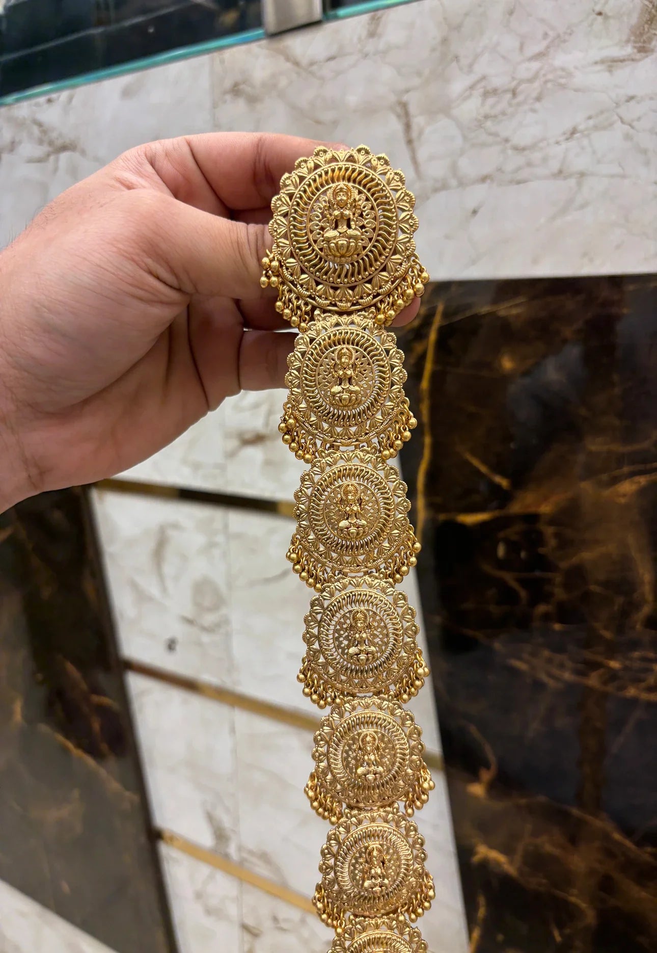 Antique Laxmi work Long Jada