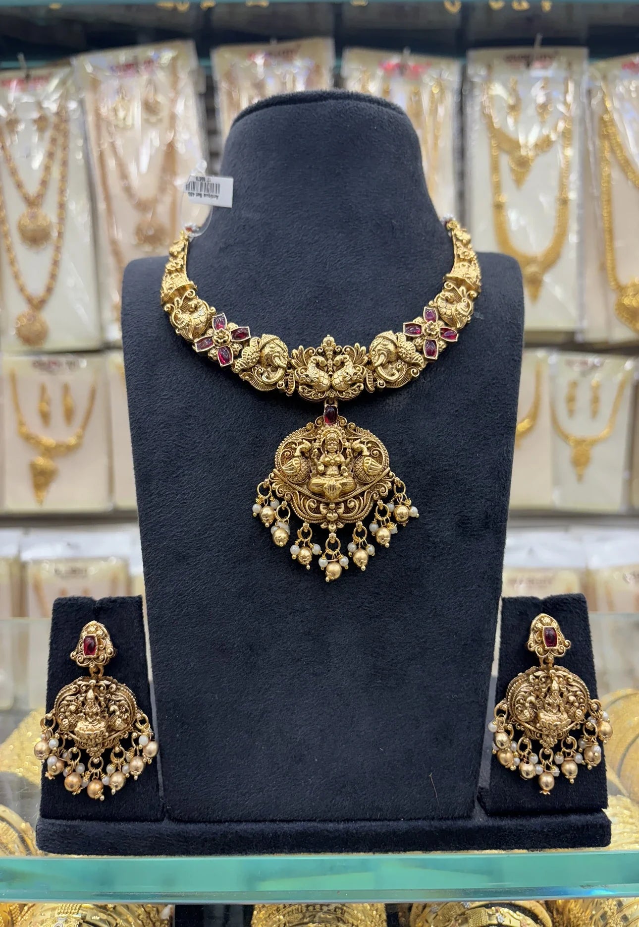 Antique Gold Beats Heavy Necklace