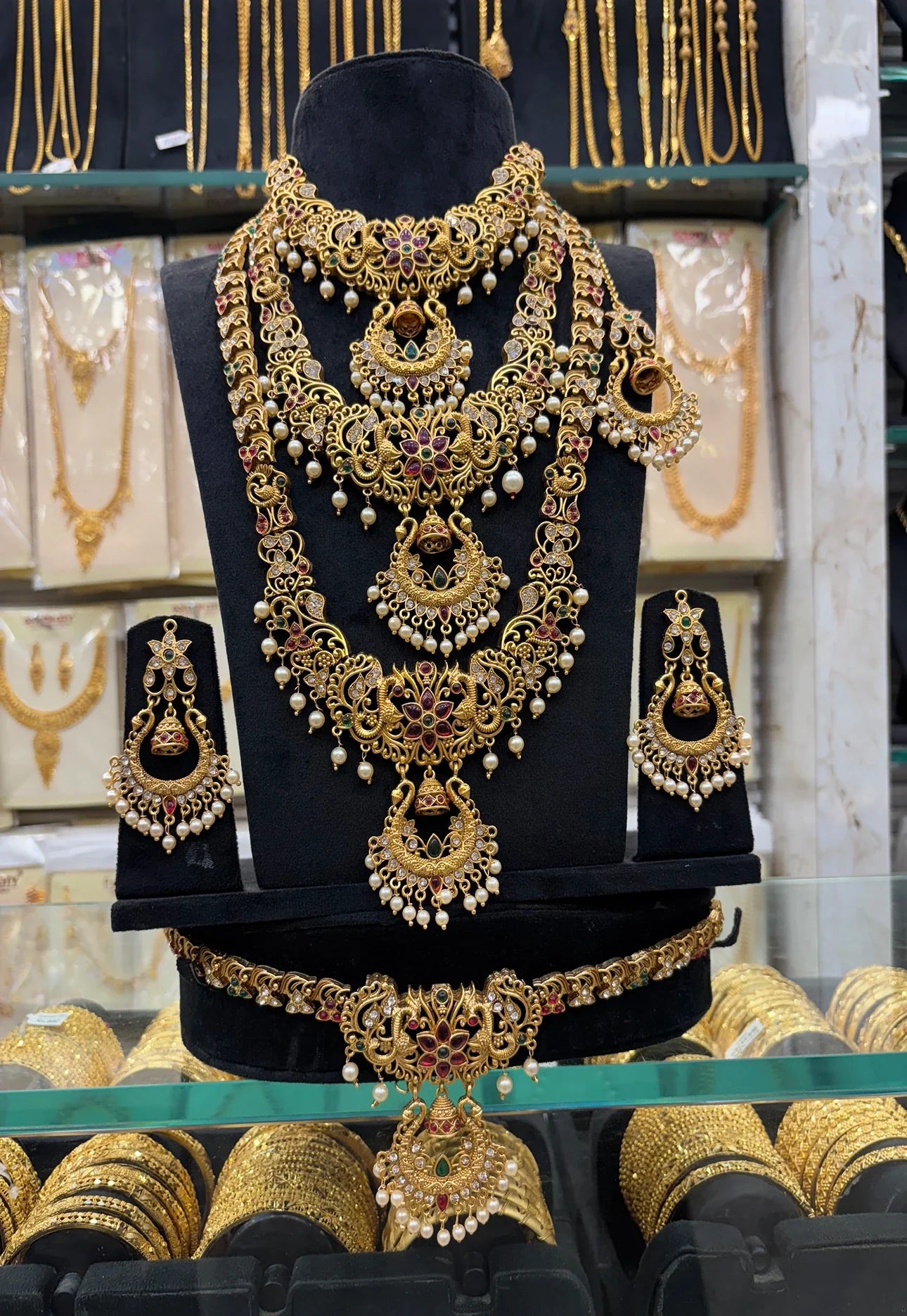 Heavy Stone 3 step Bridal Set