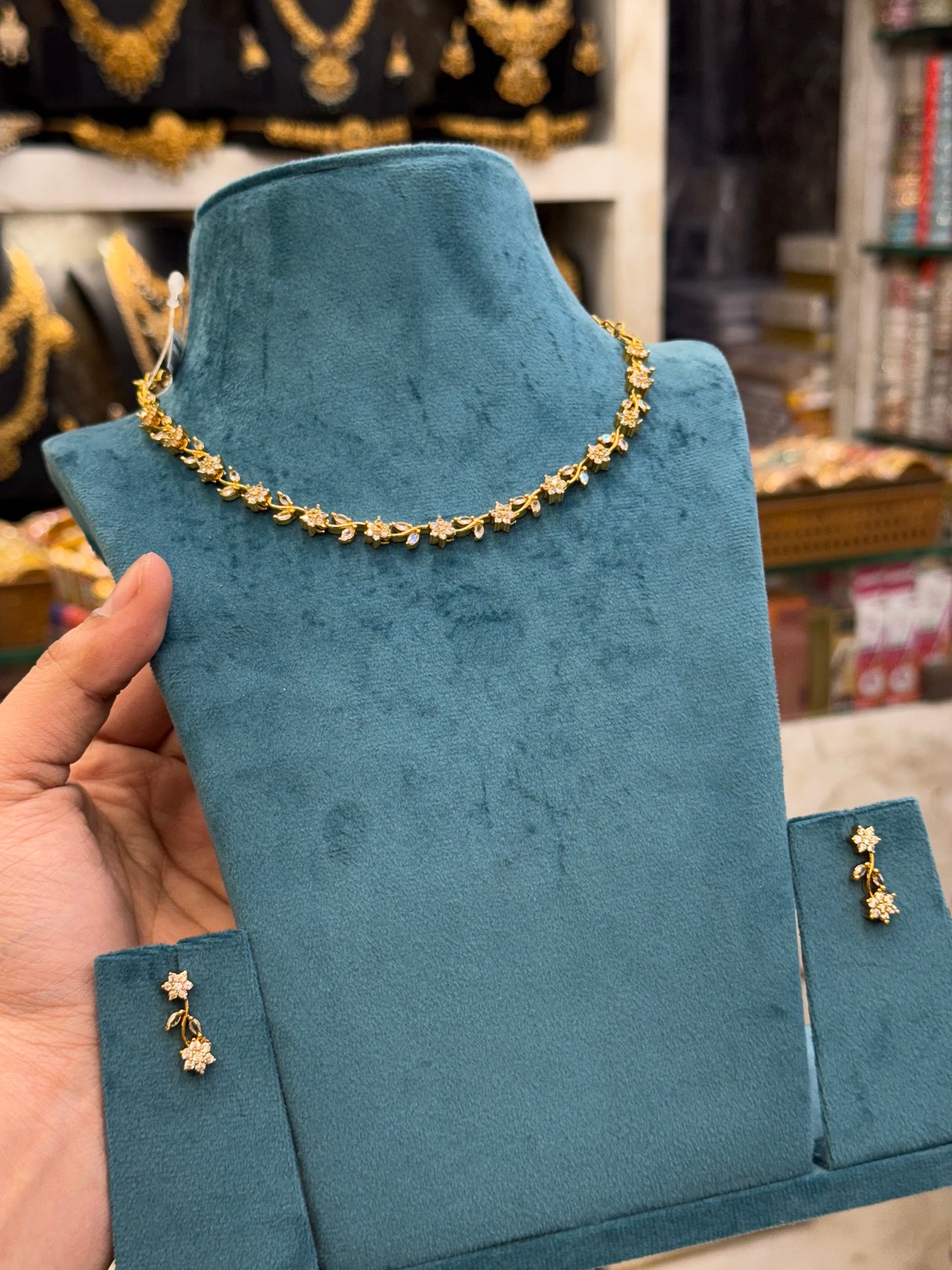 A.D Stone Simple Necklace