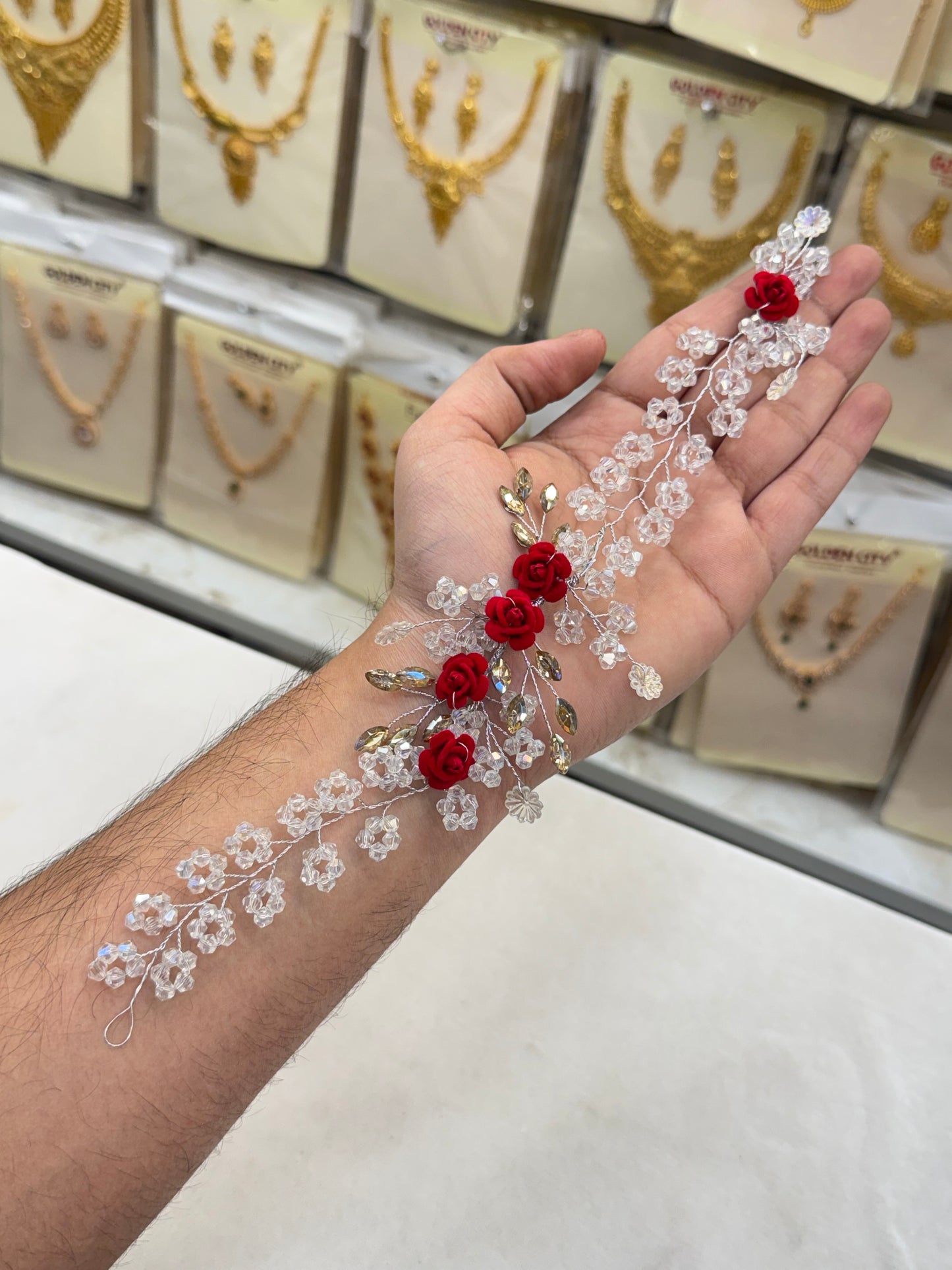 Rose Flower Crystal Hair Accessories