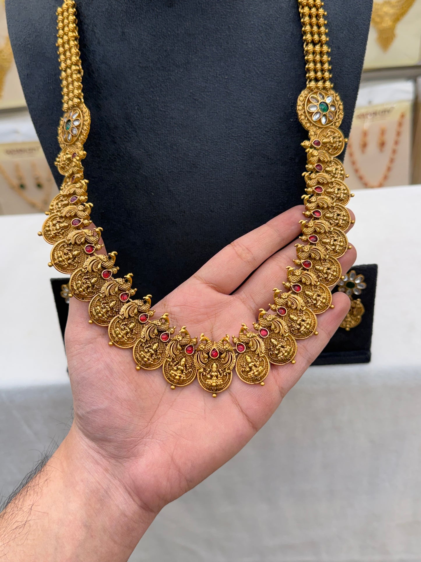 Kasi Malai Lakshmi Coin Antique Haram