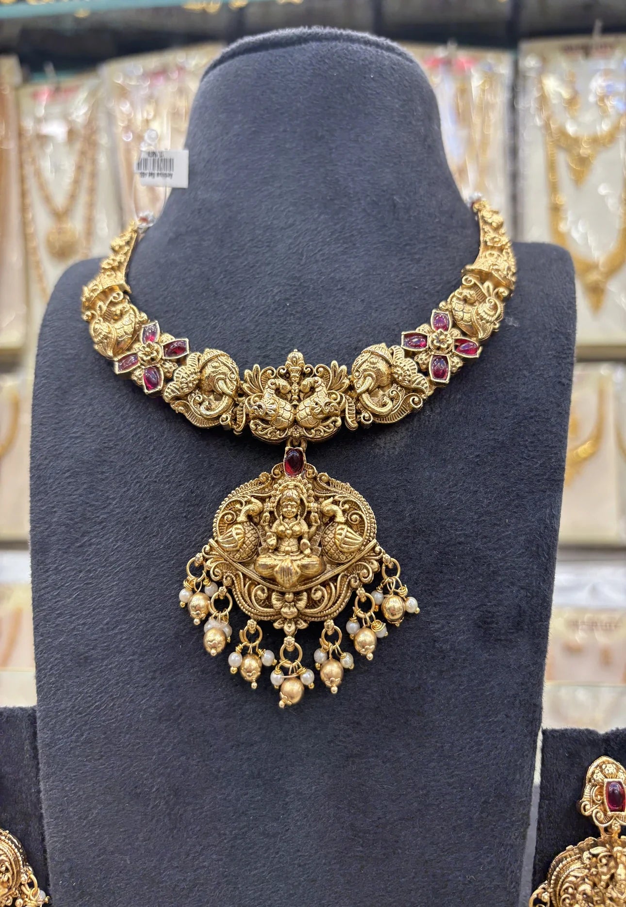 Antique Gold Beats Heavy Necklace