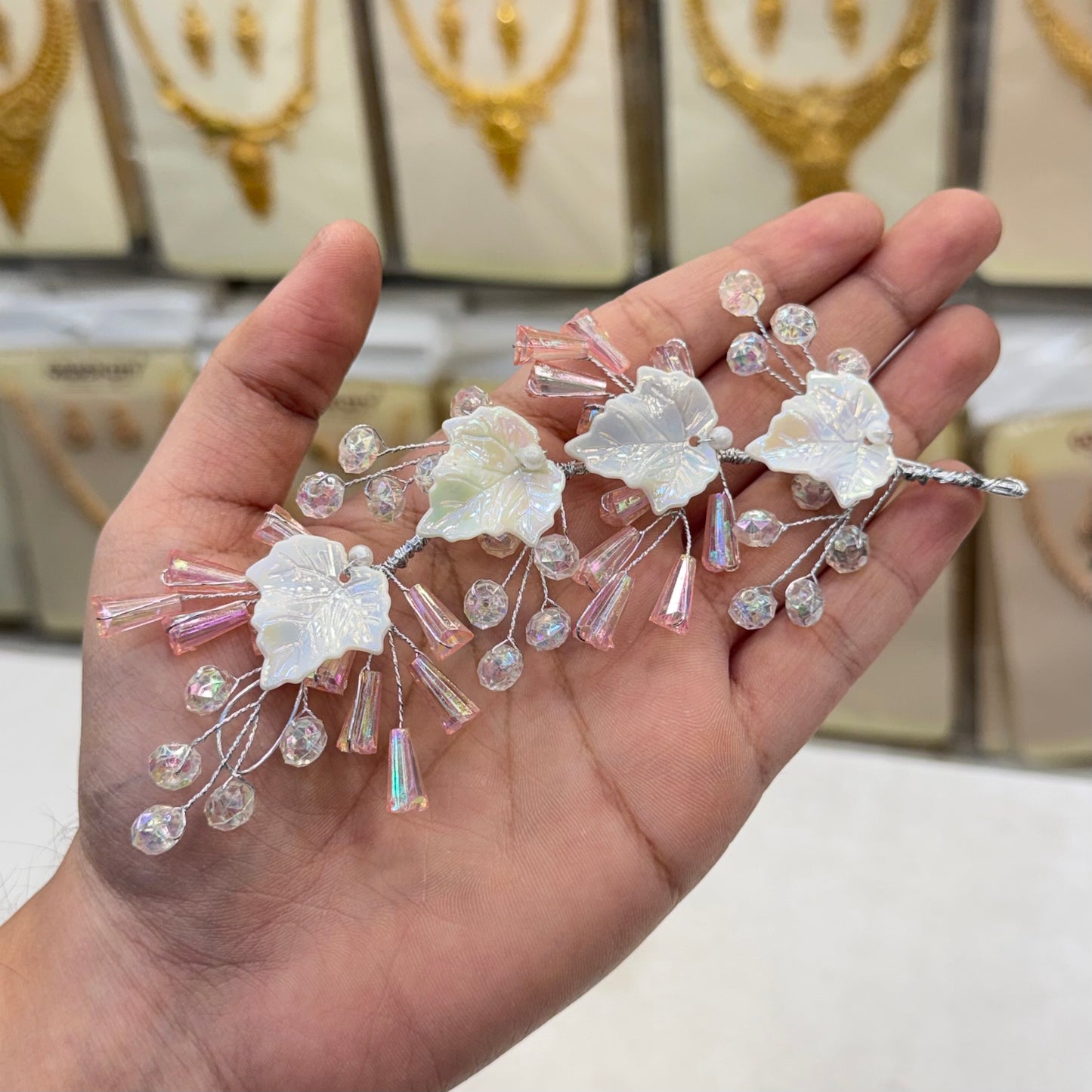 Rose Leaf Crystal Hair Accessories