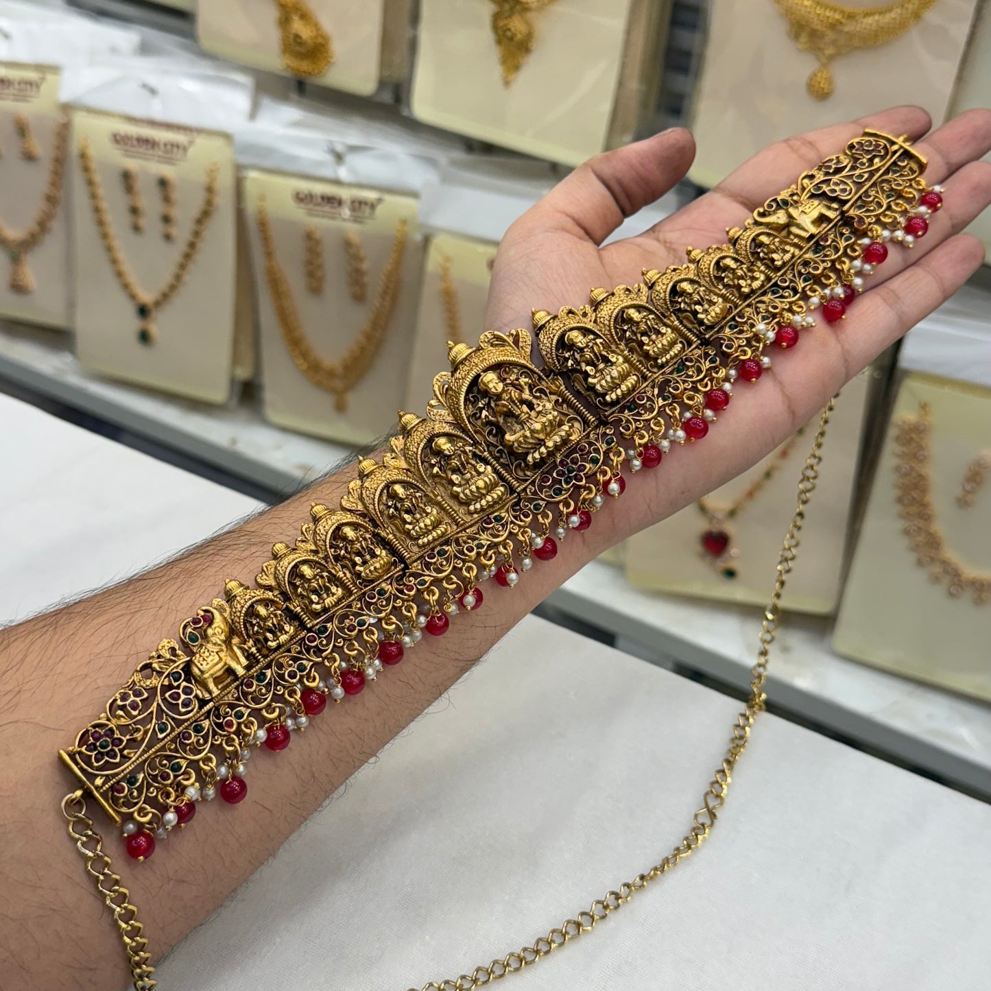 Traditional Pink Beats Hip Chain