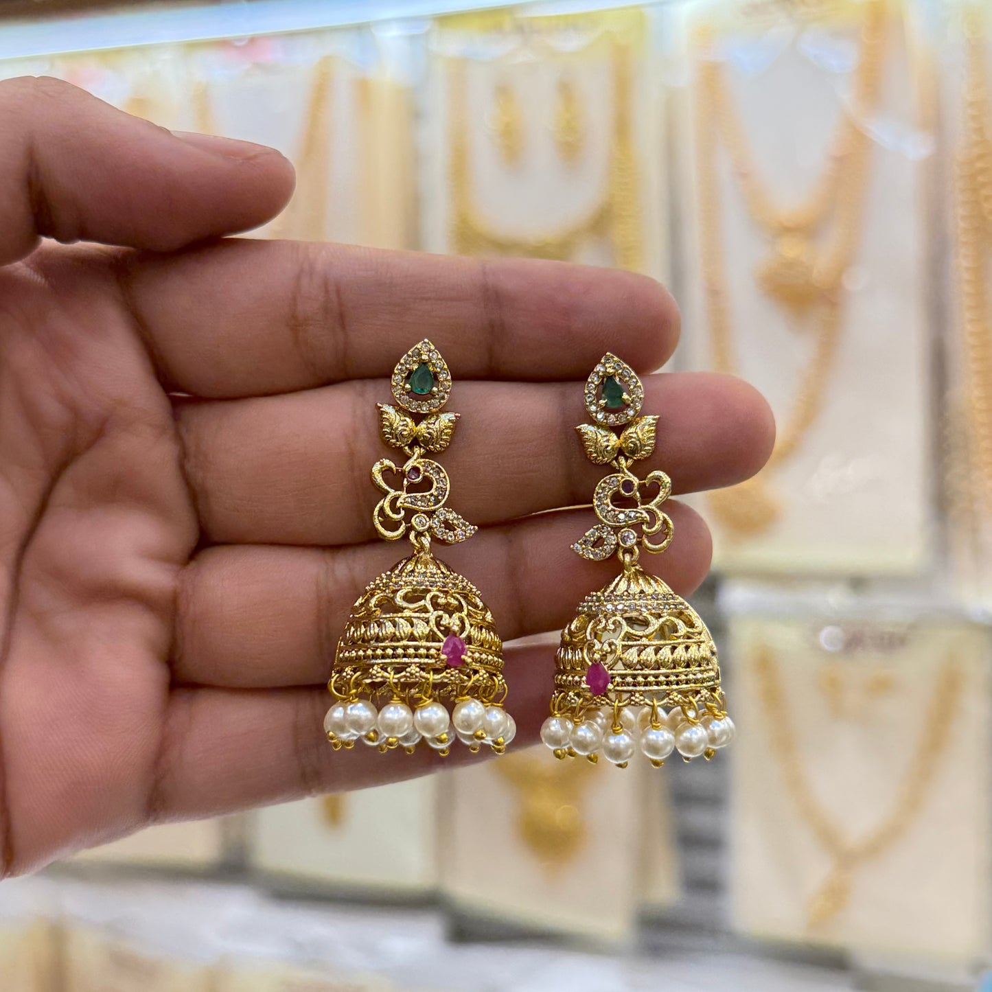 Classic Stone Jhumki