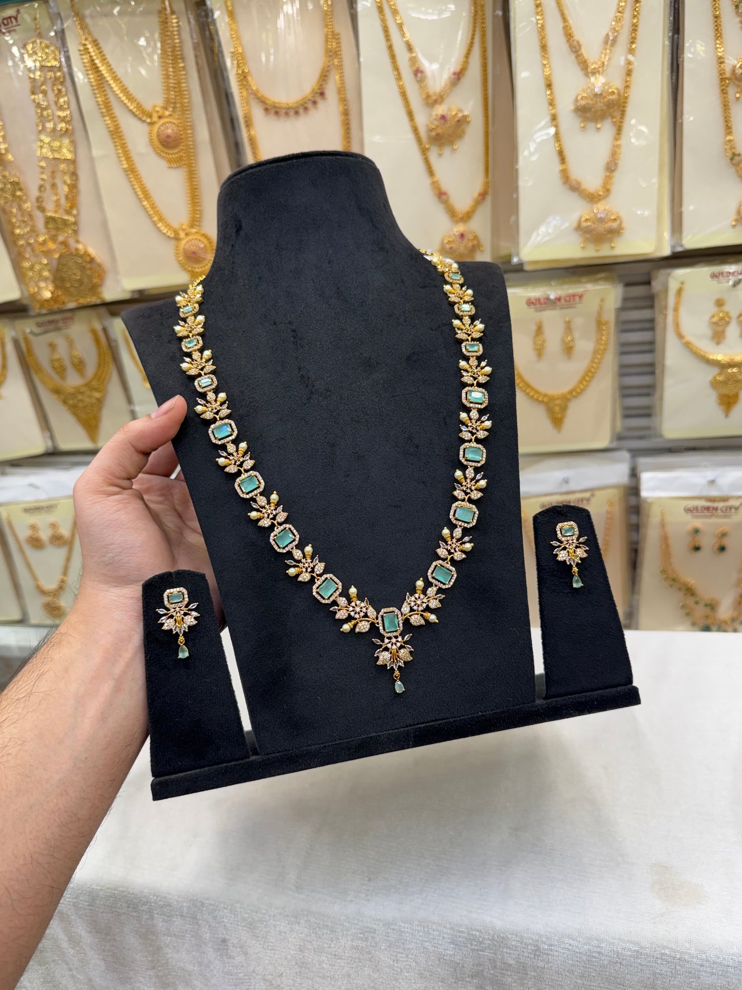 A.D Pastel Green Stone Haram