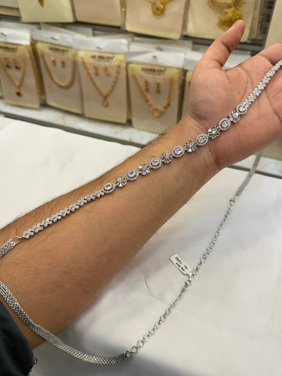 Elegant AD Stone Hip Chain