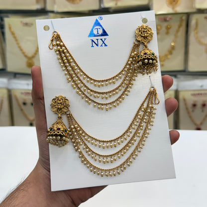 Antique Varamahalakshmi Jhumki Set