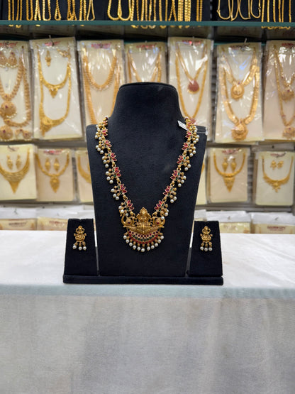 Antique Lakshmi Dollar Chain Mix Stone