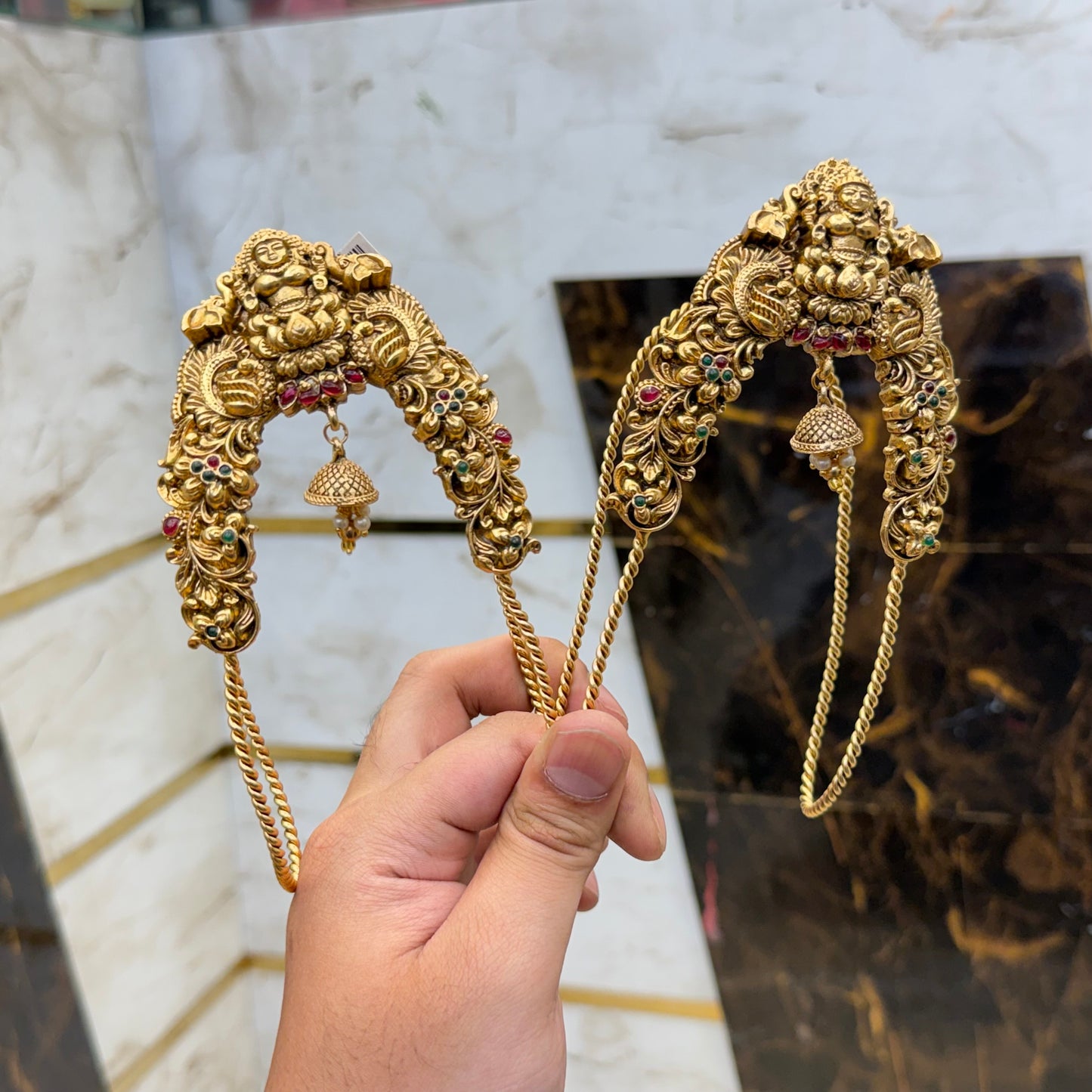 Antique Venky Pair Gold Beats