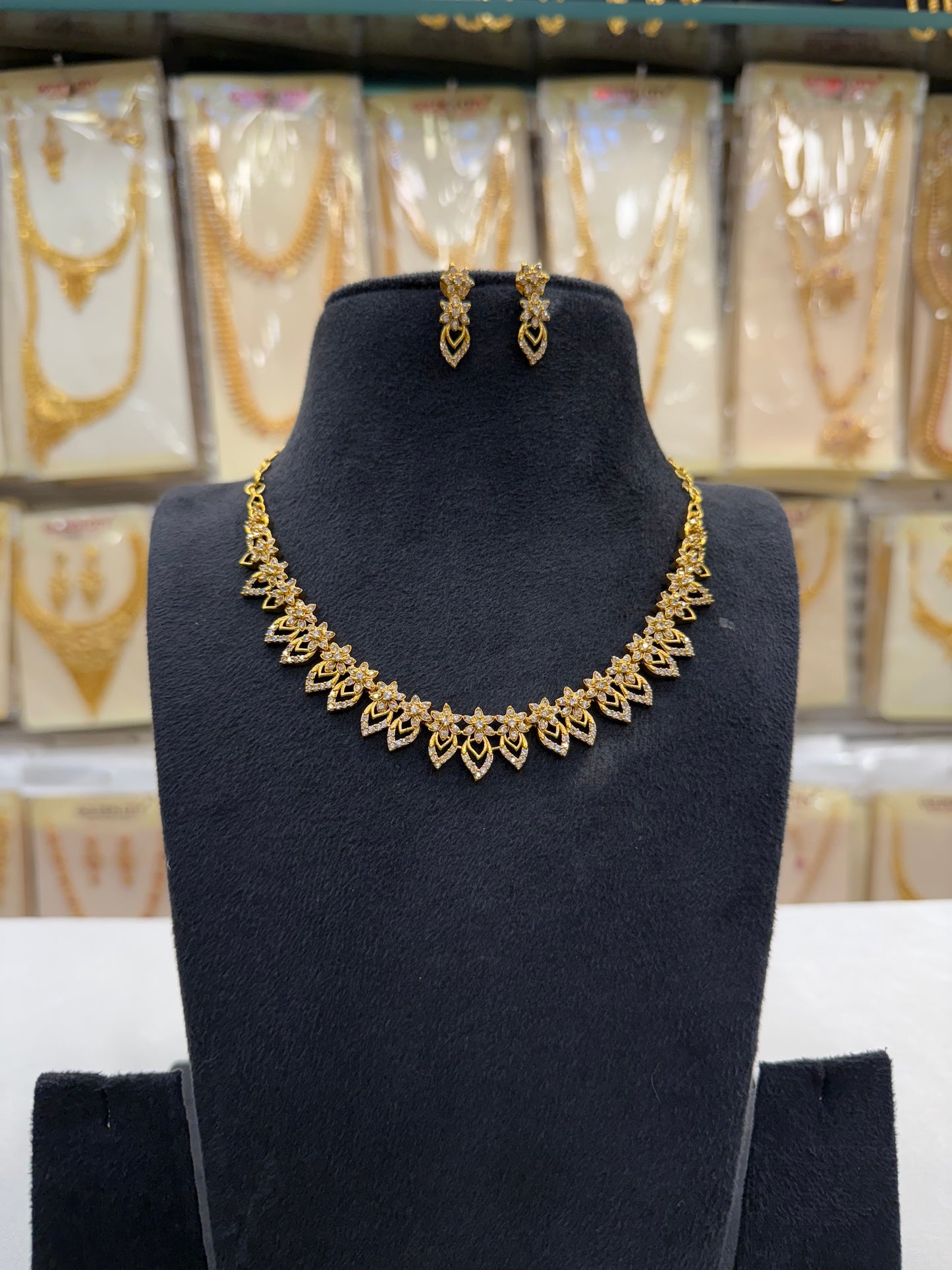 A.D stone Antique Necklace