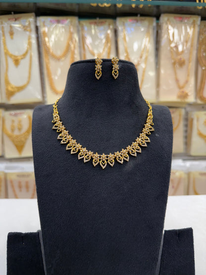 A.D stone Antique Necklace