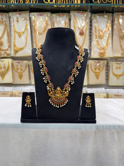 Antique Lakshmi Dollar Chain Mix Stone