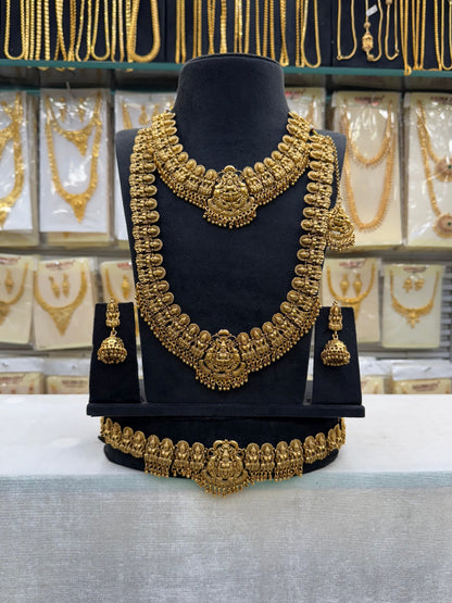 Antique Lakshmi Design Simple Bridal  Set