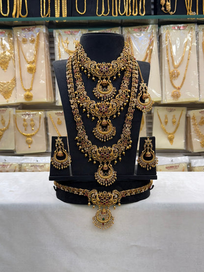 Heavy Stone 3 step Bridal Set