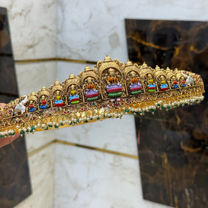 Enamel Antique Lakshmi Hip Chain