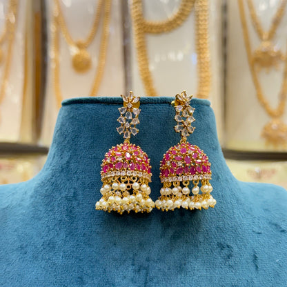AD Floral Bloom Jhumki