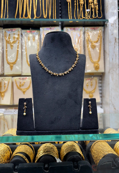 A.D Stone Simple Necklace