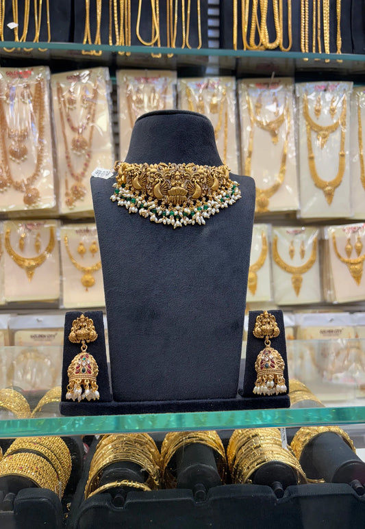 Antique Green Beats Choker Set