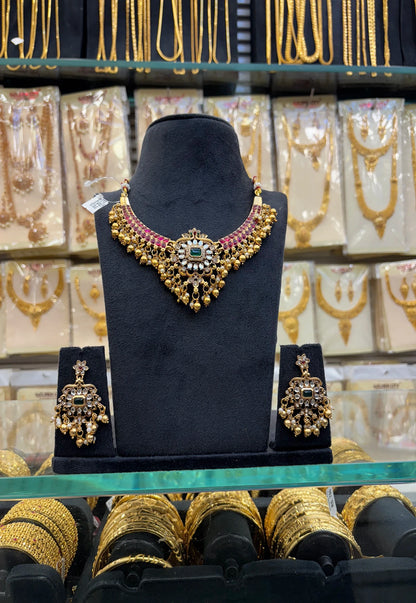 Antique Ruby Stone Necklace