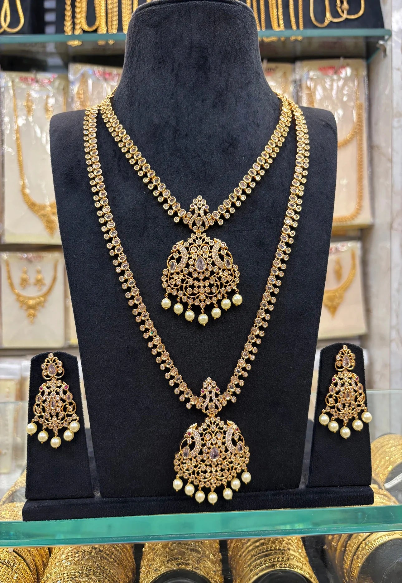 A.D Gold  White Stone Combo Set Guarantee Polish