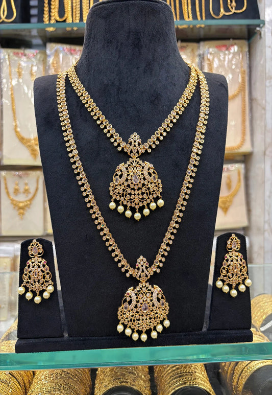 A.D Gold  White Stone Combo Set Guarantee Polish