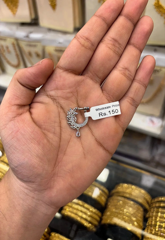 A.D Stone Silver Nose Ring