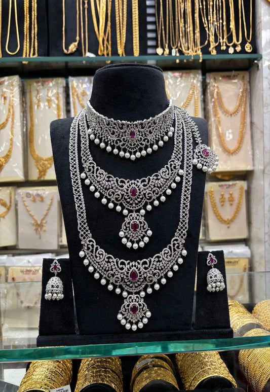 A.D Set 3 Step Pink Stone-Best Sellers