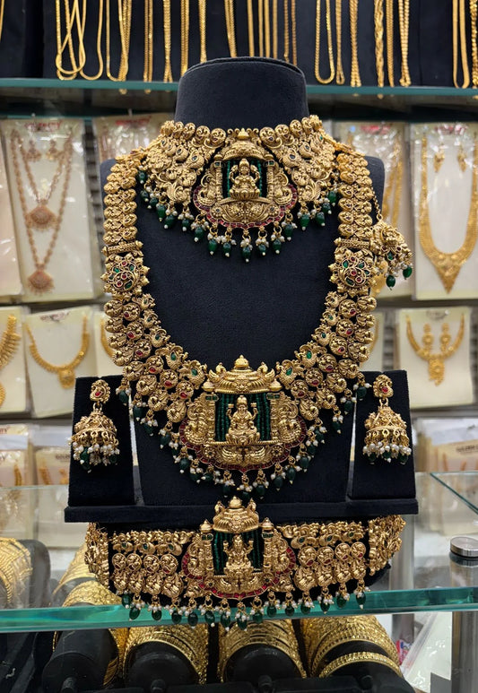 Antique Heavy Bridal Set Green Beats