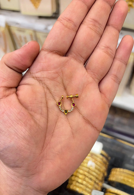 Antique Multi Stone Nose Ring