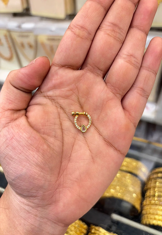 Antique White Stone Nose Ring