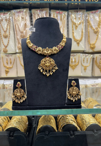 Antique Gold Beats Heavy Necklace