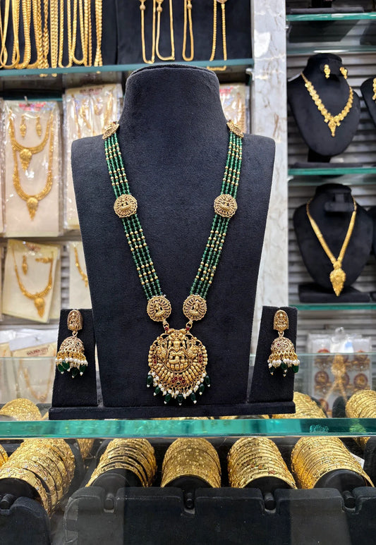 Green Beats Lakshmi Pendant Long Haram