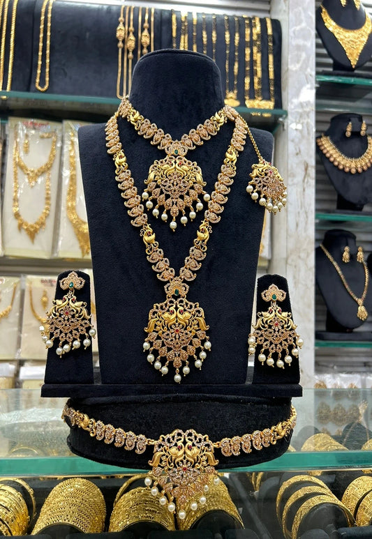 Peacock Stone Bridal Set