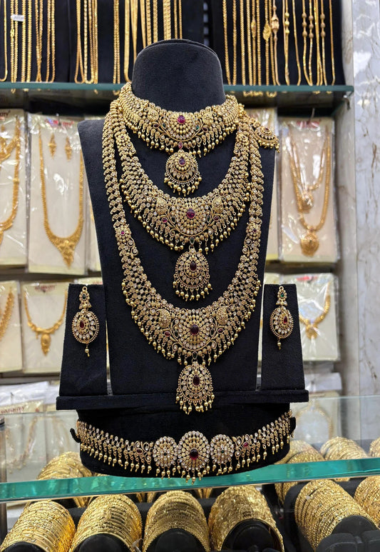 Three Step Gold Beats Bridal Set