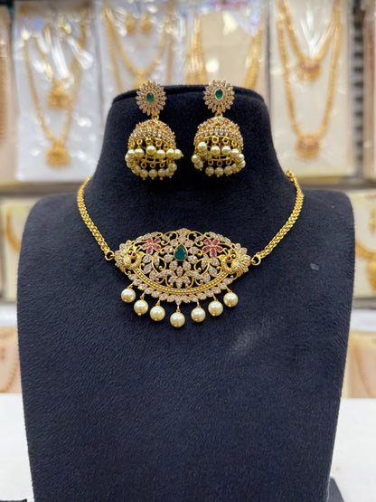 Antique Stone Choker jumki