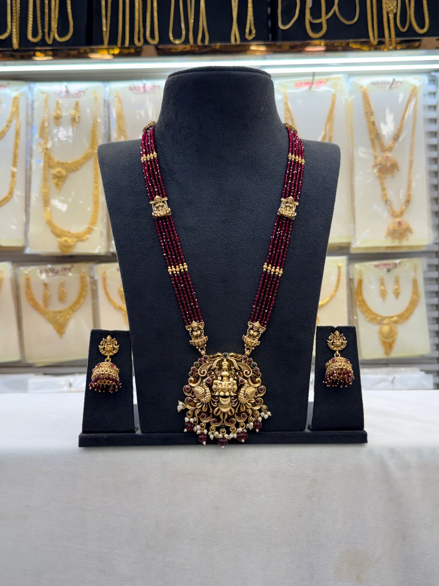 Elegant Maroon Beads Haram
