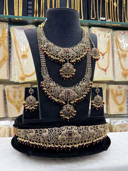 Victorian Bridal Set Red Maroon Beats